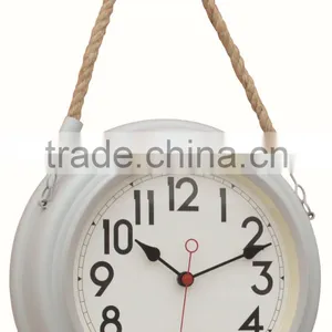 Retro Rope Home Metal Mounted Clock Decorative Wall Clock thumbnail-2