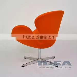 Replica Arne Jocabsen Swan Chair - Bright Orange Wool thumbnail-4
