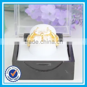 Cheap Price Fancy Crystal Gold Rings 18k Fake Diamond Ring thumbnail-4