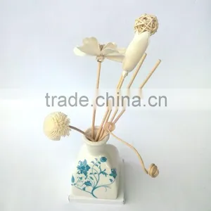 Wholesale Aroma Scented Reed Diffuser With Glass Fragrance Bottle,Aroma Rattan Sticks,Sola Flower thumbnail-4