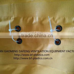 680GSM Fire Resistant Yellow Strong PVC Tunnel Vent Duct With Snap Hooks thumbnail-3