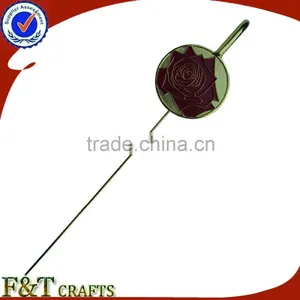 Golden Metal Flower Engravable Bookmark Custom thumbnail-1
