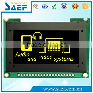 Wide Viewing Angle 128x64 Dots With Yellow Graphic OLED Panel LCD Display thumbnail-1