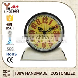 Excellent Quality Latest Designs Custom Logo Shabby Chic Table Badge Clock thumbnail-1