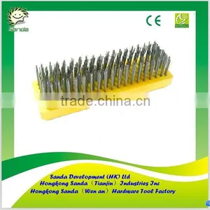 Yellow Plastic Block Wire Brush thumbnail-1