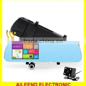 Car Dvr Mirror Rear-View Camera With 5 Inch IPS Mirror Android GPS 1080P Dual Camera Car Video Recorder thumbnail-1