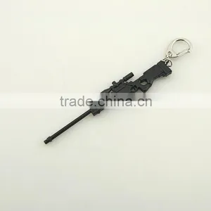 Small Gift Silver Plated Metal Gun Design Stainless Steel Keychain for Men Supplier's Choice thumbnail-6