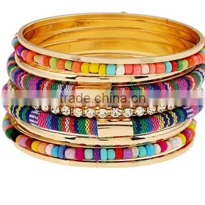 Ethnic Fusion Front Opening Bangle Handcraft Bead Bohemia Bracelet Jewelry Women thumbnail-3