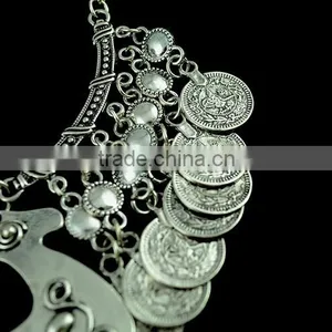 2016 Fashion Coin Tassel Bohemia Gypsy Vintage Choker Collar Statement Necklaces thumbnail-4
