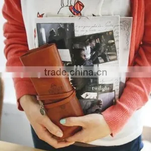 City Twilight Creative Pencil Bag Roll Leather Make Up Cosmetic Pen Case Pouch Purse Bag For School thumbnail-6