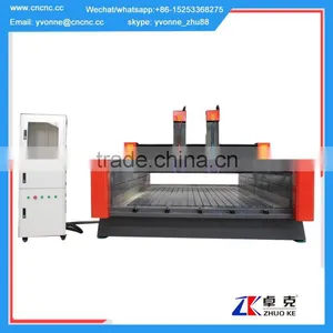2 Heads Z 500mm Headstone Engraving Equipment Machine ZK-1530-2 1500*3000mm thumbnail-1