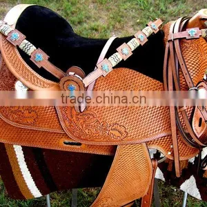 New Horse Western Pleasure Saddle Premium Quality 5475 thumbnail-2