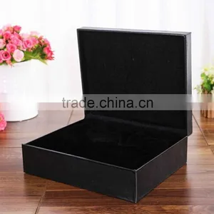 Concise Black Jewelry Box for Ring Watch Necklace Earring thumbnail-1