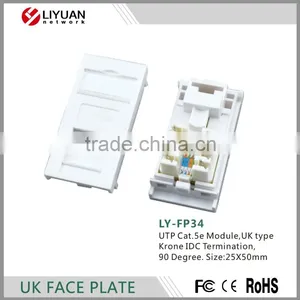 LY-FP34 Network Faceplate Information UTP Cat.5e Module Faceplate Telecommunication Networks thumbnail-1