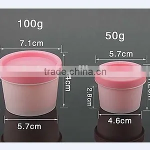 50g White Plastic PP Mask Scrub Mask Beauty Mask Straight Barrel Cups Frosted Jar and Lid Cap thumbnail-3