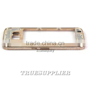 New Design for Samsung Rose Gold Middle Plate With Diamond for Samsung s6 Grand Housing thumbnail-1