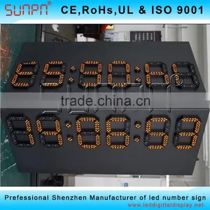 European Led Time and Temp Sign With GPS 8inch thumbnail-4