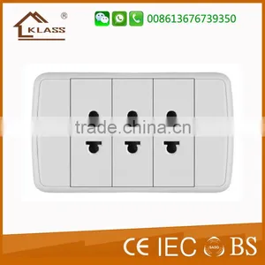 PC Material White Color 3 Gang 1 Way Electric Wall Power Switch thumbnail-4