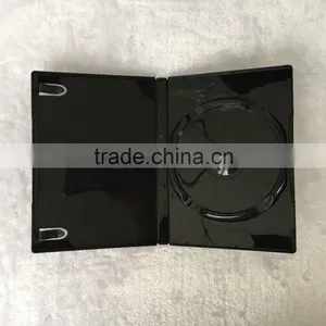 14mm Standard Plastic Glossy Black Cover Long DVD Case for One Disk thumbnail-2