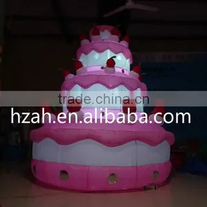 Giant LED Inflatable Birthday Cake for Outdoor Decoration thumbnail-2