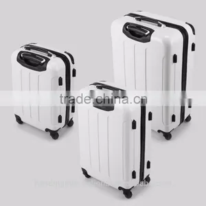 New 3PCS Silver Carry On Luggage Set Trolley Suitcase Travel Bag Spinner ABS PC thumbnail-1