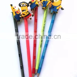Wholesale Promotional Gift Cute Cartoon Soft PVC 2d Pencil Topper thumbnail-1