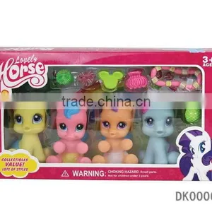 High Quality Kids Soft Rubber Horse Toys for Girls With Accessories thumbnail-1