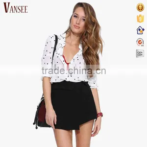 Womens V-neck Short Sleeve Casual Heart Print Tops Blouse thumbnail-1