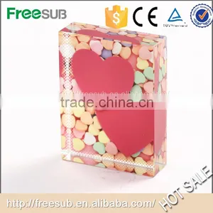 New Funny Curved Crystal Cube Glass Photo Frame thumbnail-1