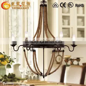 Hemp Rope Chandelier,vintage Pendant Lamp,designer Chandelier thumbnail-1