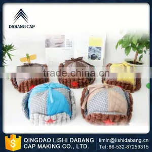 Modern Standard Adjustable Custom Embroidered Brown Bear Winter Cap thumbnail-3