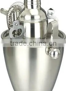 5Pieces Luxurycocktail Shaker Bar Set With Stainless Steel Ice Bucket thumbnail-1