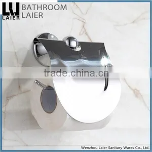 China Manufacture Covered Zinc Alloy Chrome Finishing Bathroom Sanitary Items Wall Mounted Toilet Paper Holder thumbnail-2