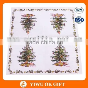 Christmas Tree Pattern Printed Paper Napkin for Party Supply thumbnail-2