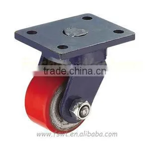 Iron PU Flat Base Industrial Rotating Adjustable Heavy Wheels thumbnail-1