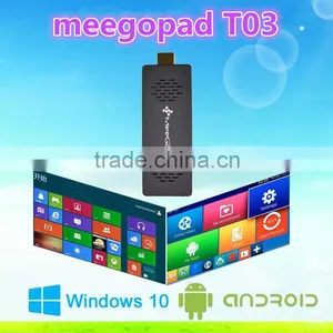 2016 Newest Mini pc Meegopad T03 Win10 and Android 4.4Dual OS Mini PC 2GB / 32GB Intel Quad Core TV thumbnail-1
