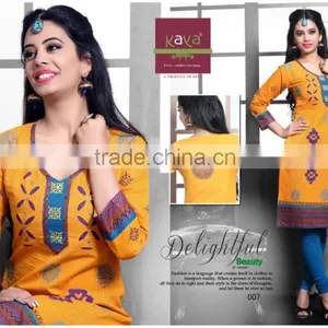 Amazing Multicolor Printed Partywear Kurti thumbnail-5