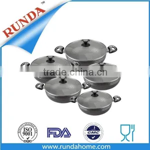 Grey Marble Coating Casserole With Lid thumbnail-1