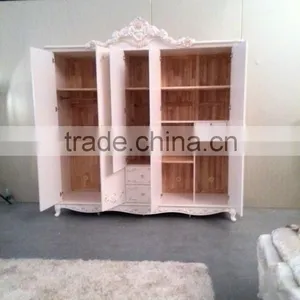 Luxury Wooden Design Bedroom Wardrobes, White Colour Wardrobe thumbnail-3
