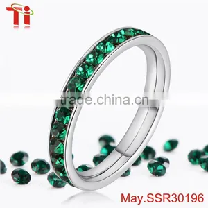 Wholesale High Quality China Birthstone Rings Factory Stainless Steel Jewelry thumbnail-1