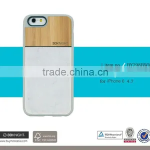 Full Protective Phone Case for Iphone 6 Case Natural Marble Pattern Cell Phone Cover for Iphone 6s Case Marble Wood thumbnail-4