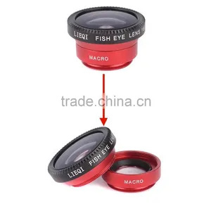 Detachable 180Degree Fisheye Lens+0.4X Wide-angle Lens+6X-10X Macro Lens Set For Mobile Phones, Tablets, Pads and Notebook PCs thumbnail-3