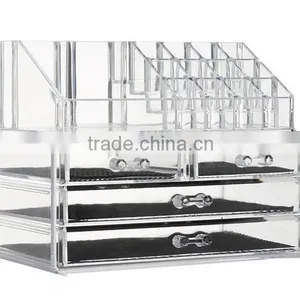 3-Tier Acrylic Cosmetic and Makeup Storage Case Organizer - Great for Lipsticks, Foundations, Powders, Eye Liners, Nail Polishes thumbnail-1