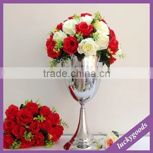LDJ543 Short Silver Metal Flower Arrangement Stands thumbnail-2
