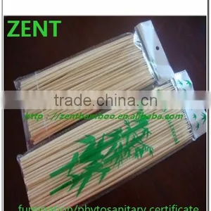 ZENT-77 BBQ Round Bamboo Skewers(sticks) Natural thumbnail-1