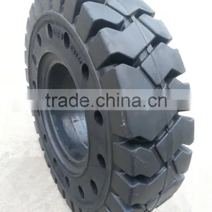 China Good Price Forklift 5.00-8 6.00-9 Pneumatic Shaped Solid Cushion Tires With Holes thumbnail-5