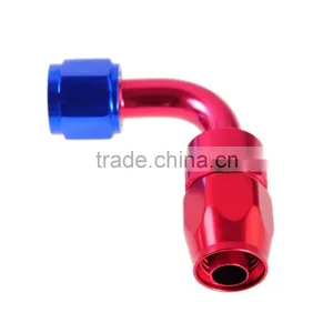 AN8 AN-8 8 AN 90 Degree Aluminum Swivel Fitting Hose End Oil Fuel Adaptor thumbnail-2