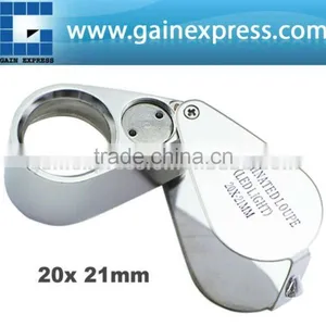 20x Magnifying Optical Glass LED Light Jeweler Loupe thumbnail-1