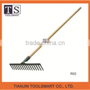 Hot Garden Hand Steel Rake R With Long Handle for Sale thumbnail-1
