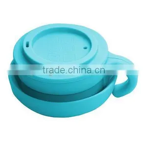Silicone Travel Collapsible Camping Cup With Lid thumbnail-5